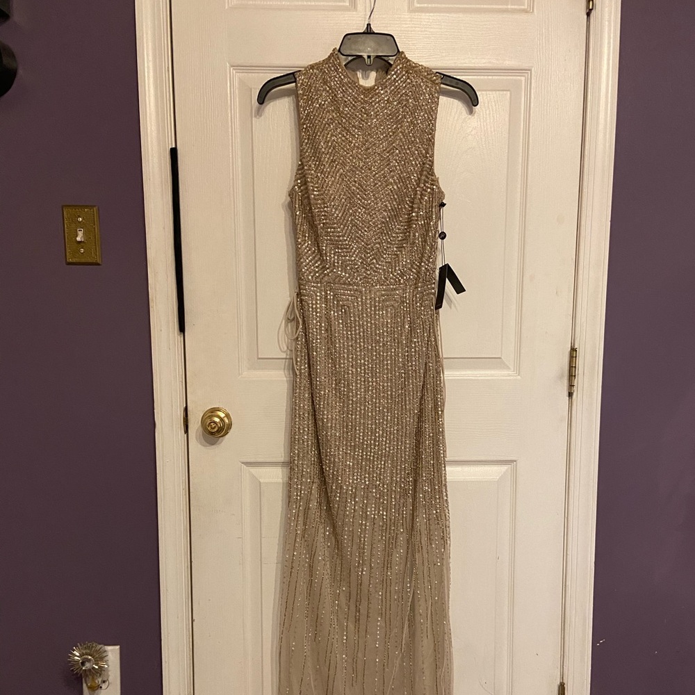 Adrianna Papell beaded evening dress